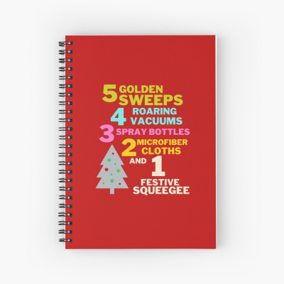 1 Festive Squeegee Savvy Cleaner Funny Cleaning Gifts Spiral Notepad