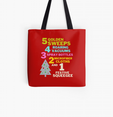 1 Festive Squeegee Savvy Cleaner Funny Cleaning Gifts Tote Bag