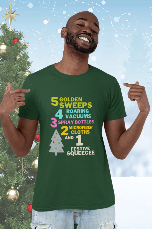 1 Festive Squeegee Savvy Cleaner Funny Cleaning Shirts Comfort T-Shirt