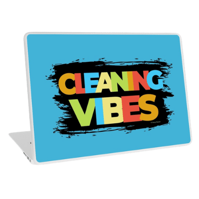 Cleaning Vibes Savvy Cleaner Funny Cleaning Gifts Laptop Skin