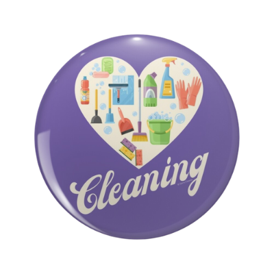 Heart Cleaning Savvy Cleaner Funny Cleaning Gifts Pin