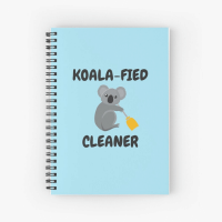 Koalafied Cleaner Savvy Cleaner Funny Cleaning Gifts Spiral Notepad
