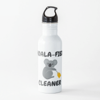 Koalafied Cleaner Savvy Cleaner Funny Cleaning Gifts Water Bottle