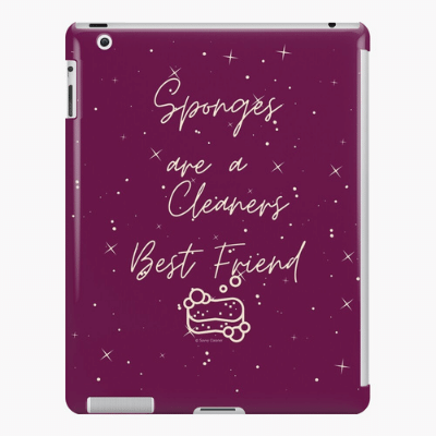 Sponges Are A Cleaner's Best Friend Savvy Cleaner Funny Cleaning Gifts Ipad Case
