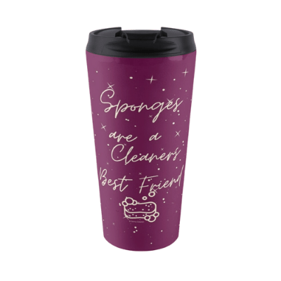 Sponges Are A Cleaner's Best Friend Savvy Cleaner Funny Cleaning Gifts Travel Mug