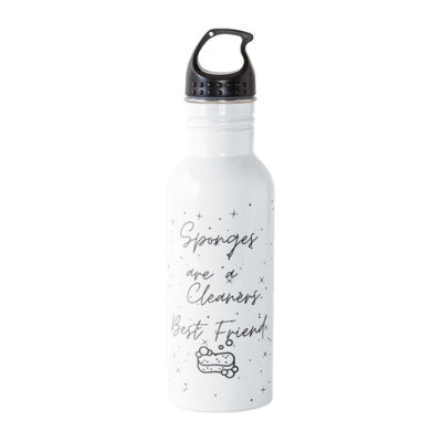 Sponges are a Cleaner's Best Friend Savvy Cleaner Funny Cleaning Gifts Water Bottle