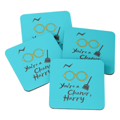 You're a Cleaner Harry Savvy Cleaner Funny Cleaning Gifts Coaster