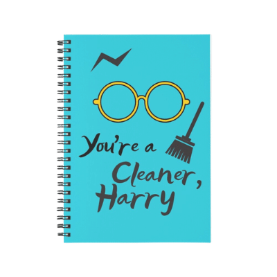 You're a Cleaner Harry Savvy Cleaner Funny Cleaning Gifts Spiral Notebook