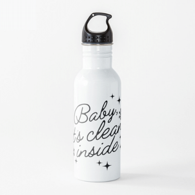 Baby It's Clean Inside Savvy Cleaner Funny Cleaning Gifts Water Bottle