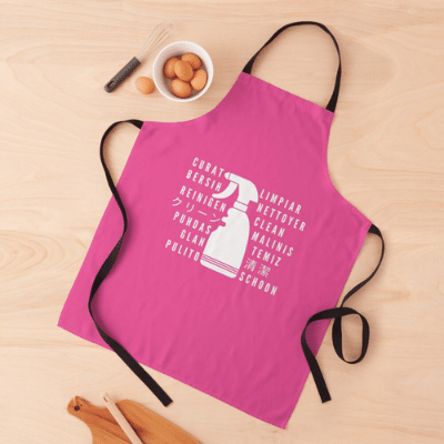 Clean In Every Language Savvy Cleaner Funny Cleaning Gifts Apron