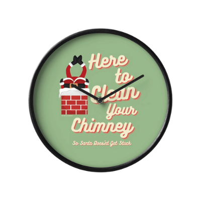 Clean Your Chimney Savvy Cleaner Funny Cleaning Gifts Clock