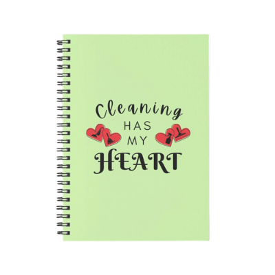 Cleaning Has My Heart Savvy Cleaner Funny Cleaning Gifts Spiral Notebook