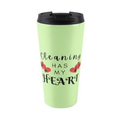 Cleaning Has My Heart Savvy Cleaner Funny Cleaning Gifts Travel Mug