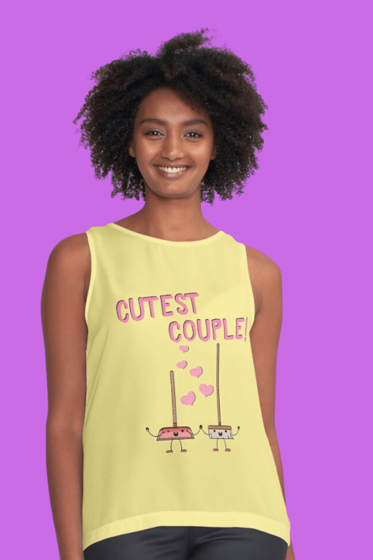 Cutest Couple Savvy Cleaner Funny Cleaning Shirts Sleeveless Top