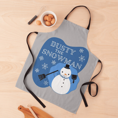 Dusty The Snowman Savvy Cleaner Funny Cleaning Gifts Apron