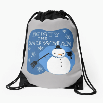 Dusty The Snowman Savvy Cleaner Funny Cleaning Gifts Drawstring Bag