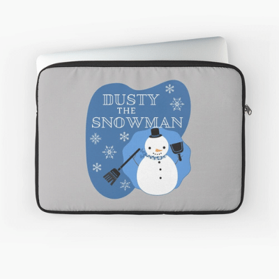 Dusty The Snowman Savvy Cleaner Funny Cleaning Gifts Laptop Sleeve