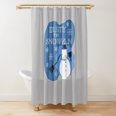 Dusty The Snowman Savvy Cleaner Funny Cleaning Gifts Shower Curtain