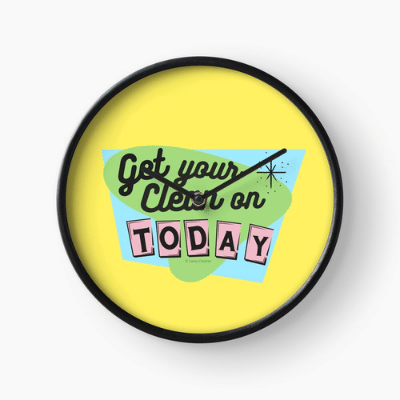 Get Your Clean On Savvy Cleaner Funny Cleaning Gifts Clock
