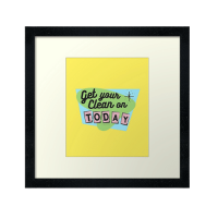 Get Your Clean On Savvy Cleaner Funny Cleaning Gifts framed art print