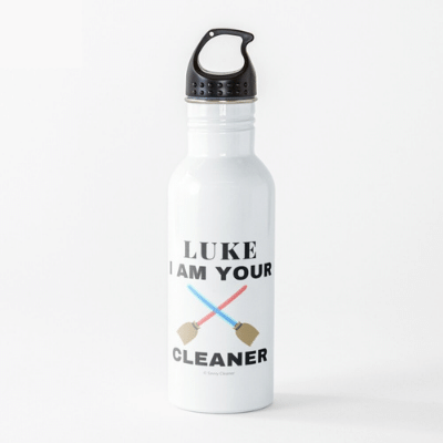 Luke I Am Your Cleaner Savvy Cleaner Funny Cleaning Gifts Water Bottle