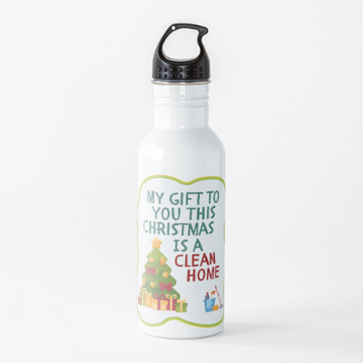 My Gift to You This Christmas Savvy Cleaner Funny Cleaning Gifts Water Bottle