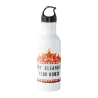 Now Cleaning Your House Savvy Cleaner Funny Cleaning Gifts water bottle