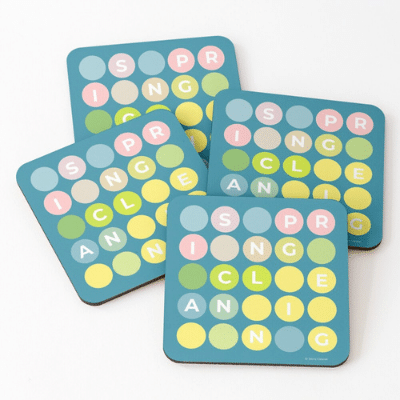 Spring Cleaning Savvy Cleaner Funny Cleaning Gifts Coasters