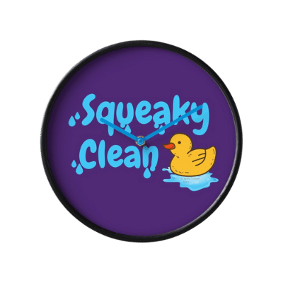 Squeaky Clean Savvy Cleaner Funny Cleaning Gifts Clock