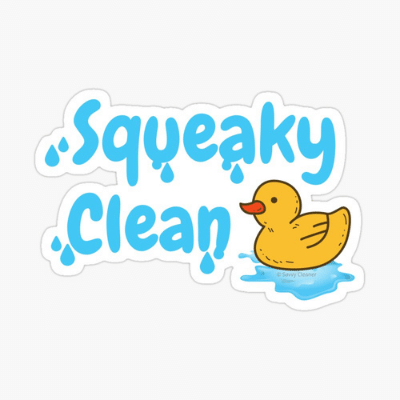 Squeaky Clean Savvy Cleaner Funny Cleaning Gifts Sticker