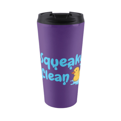 Squeaky Clean Savvy Cleaner Funny Cleaning Gifts Travel Mug