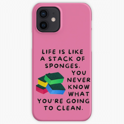 Stack Of Sponges Savvy Cleaner Funny Cleaning Gifts Iphone Case