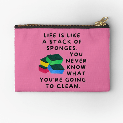 Stack Of Sponges Savvy Cleaner Funny Cleaning Gifts Zipper Bag