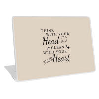 Think With Your Head Savvy Cleaner Funny Cleaning Gifts laptop skin