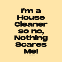 108 Nothing Scares Me Savvy Cleaner Funny Cleaning Shirts B