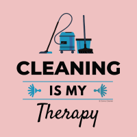 174 Cleaning is My Therapy Savvy Cleaner Funny Cleaning Shirts A