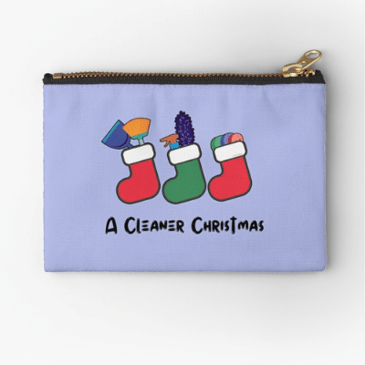 A Cleaner Christmas Savvy Cleaner Funny Cleaning Gifts Zipper Pouch