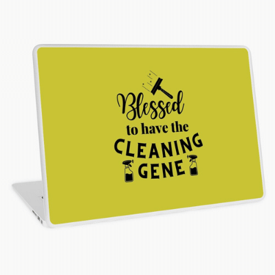 Cleaning Gene Savvy Cleaner Funny Cleaning Gifts Laptop Skin