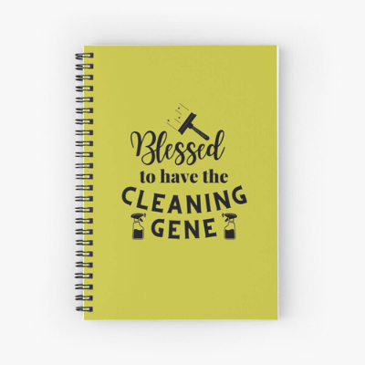 Cleaning Gene Savvy Cleaner Funny Cleaning Gifts Spiral Notebook