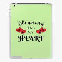 Cleaning Has My Heart Savvy Cleaner Funny Cleaning Gifts Ipad Case