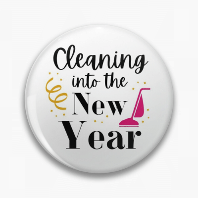 Cleaning into the New Year Savvy Cleaner Funny Cleaning Gifts Pin