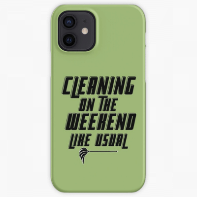 Cleaning on the Weekend Savvy Cleaner Funny Cleaning Gifts Iphone Case