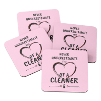 Heart of a Cleaner Savvy Cleaner Funny Cleaning Gifts Coasters