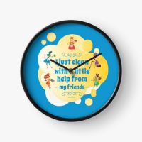 Help From My Friends Savvy Cleaner Funny Cleaning Gifts Clock