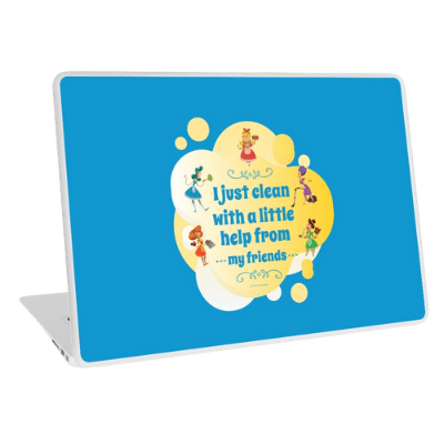 Help From My Friends Savvy Cleaner Funny Cleaning Gifts Laptop Skin