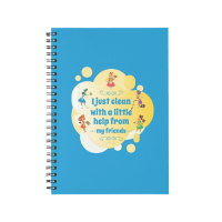 Help From My Friends Savvy Cleaner Funny Cleaning Gifts Spiral Notebook