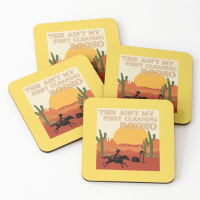 My First Cleaning Rodeo Savvy Cleaner Funny Cleaning Gifts Coasters