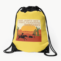 My First Cleaning Rodeo Savvy Cleaner Funny Cleaning Gifts Drawstring Bag