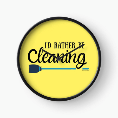 Rather Be Cleaning Savvy Cleaner Funny Cleaner Gifts Clock