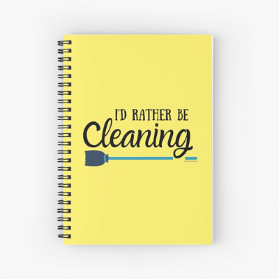 Rather Be Cleaning Savvy Cleaner Funny Cleaner Gifts Spiral Notebook